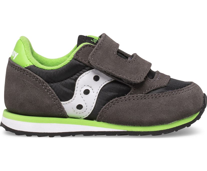 Gyerek Saucony Baby Jazz Hook & Loop Tornacipő Szürke Fekete Zöld | HU 246WNB